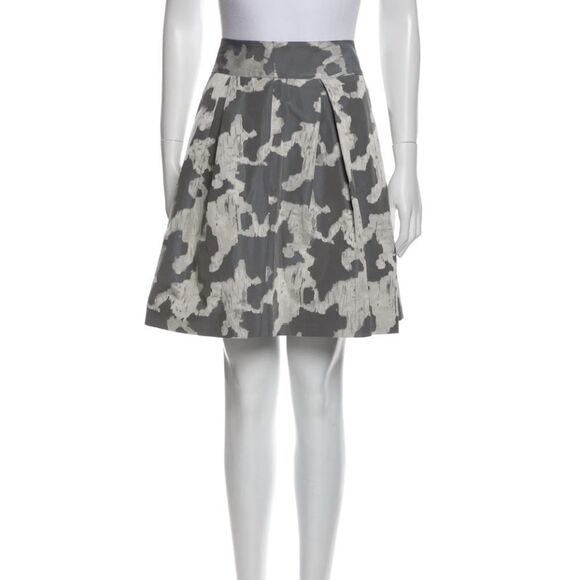 Kate Spade SZ 10 grey printed a-line skirt - Picture 1 of 6